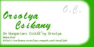 orsolya csikany business card